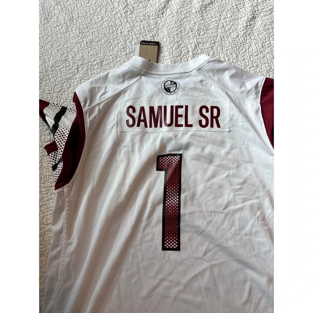 Nike Washington Commanders Curtis Samuel Sr #1 White NFL Jersey Mens XXL